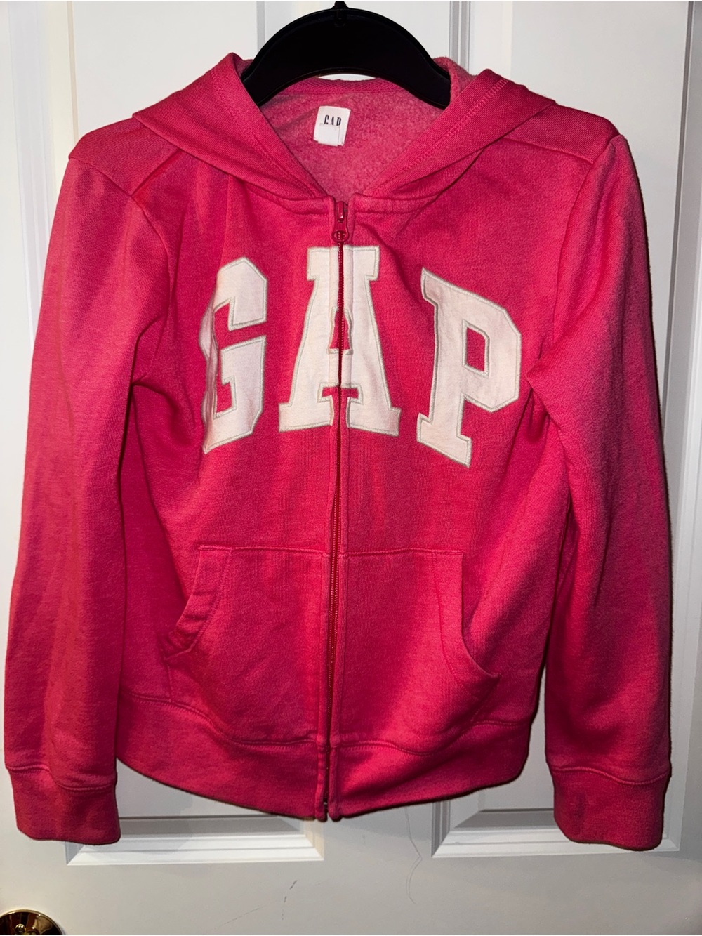 GAP Hot Pink Full-Zip Hoodie with White Logo